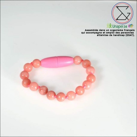 Bracelet bébé quartz rose