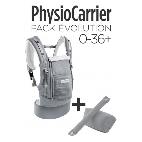 PhysioCarrier gris éléphant + kit extension