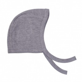 Bonnet rétro forme béguin gris chiné
