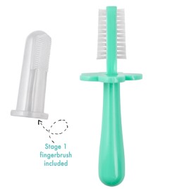 Brosse à dents double face ergonomique - vert clair